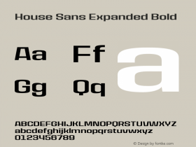 HouseSans-ExpandedBold Version 1.000 | wf-rip DC20190105图片样张