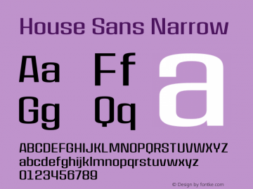 HouseSans-Narrow Version 1.000 | wf-rip DC20190105图片样张