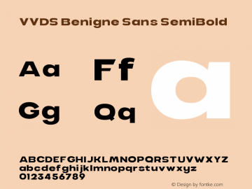 VVDS Benigne Sans SemiBold Version 1.000 Font Sample