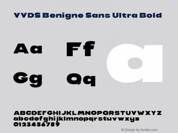 VVDS Benigne Sans Ultra Bold Version 1.000 Font Sample
