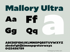 Mallory Ultra Version 2.000;PS 2.000;hotconv 16.6.51;makeotf.lib2.5.65220图片样张