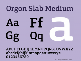 OrgonSlab-Medium Version 1.000 | web-TT Font Sample