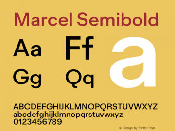 Marcel Semibold Version 1.006图片样张