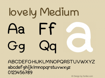 lovely Version 001.000 Font Sample