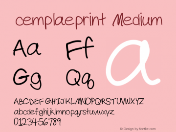 cemplaeprint Version 001.000 Font Sample