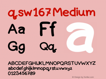 qsw167 Version 001.000 Font Sample