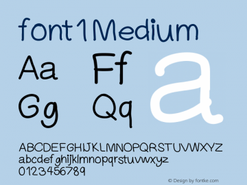 font1 Version 001.000 Font Sample