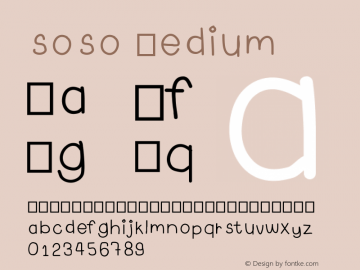 soso Version 001.000 Font Sample