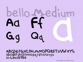 bello Version 001.000 Font Sample