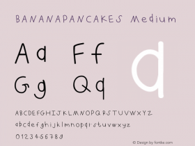 BANANAPANCAKES Version 001.000 Font Sample