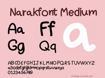 Narakfont Version 001.000 Font Sample