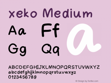 xeko Version 001.000 Font Sample