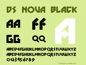 DS Nova Black Version 1.0; 2002; initial release Font Sample