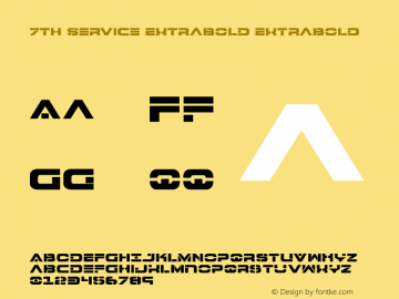 7th Service ExtraBold ExtraBold 1 Font Sample