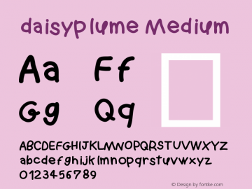 daisyplume Version 001.000 Font Sample