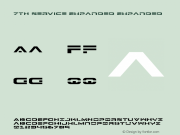 7th Service Expanded Expanded 1 Font Sample