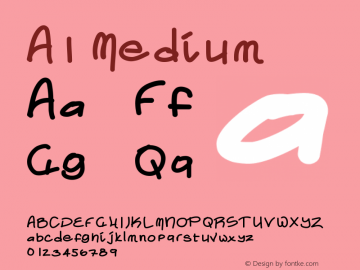 A1 Medium Version 001.000 Font Sample
