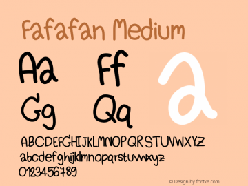 Fafafan Version 001.000 Font Sample