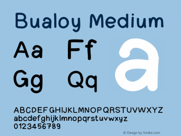 Bualoy Version 001.000 Font Sample