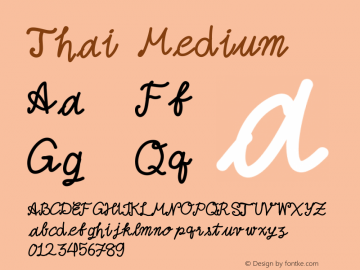 Thai Version 001.000 Font Sample