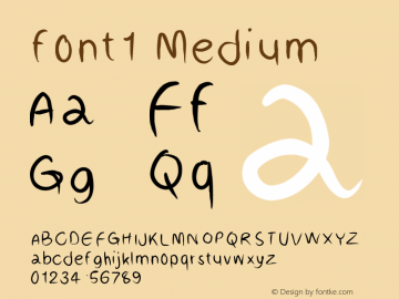 font1 Version 001.000图片样张