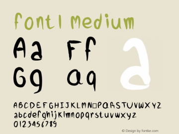 font1 Version 001.000 Font Sample