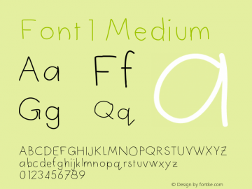 Font1 Version 001.000 Font Sample