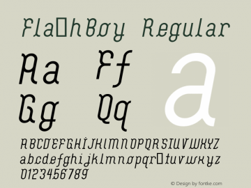 FlashBoy Regular 2 Font Sample