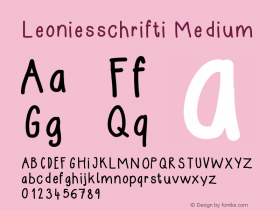 Leoniesschrifti Version 001.000 Font Sample