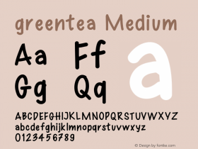 greentea Version 001.000 Font Sample