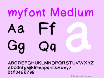 myfont Version 001.000 Font Sample