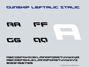 Gunship Leftalic Italic Version 5.0图片样张
