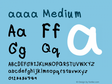 aaaa Version 001.000 Font Sample