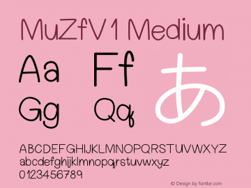 MuZfV1 Version 001.000 Font Sample