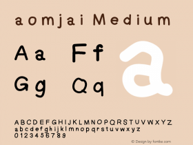 aomjai Version 001.000 Font Sample