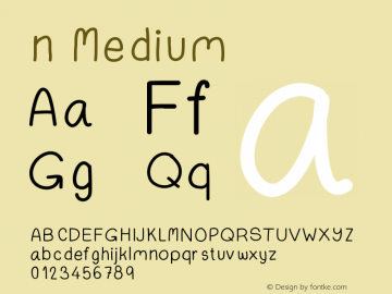 n Version 001.000 Font Sample