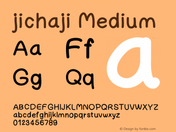 jichaji Version 001.000 Font Sample