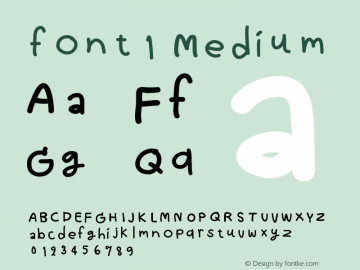 font1 Version 001.000 Font Sample