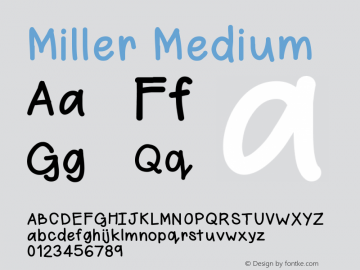 Miller Version 001.000 Font Sample