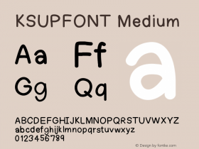 KSUPFONT Version 001.000 Font Sample