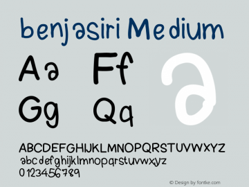 benjasiri Version 001.000 Font Sample