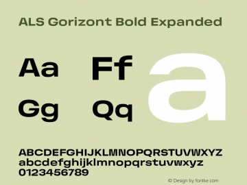 ALS Gorizont Bold Expanded Version 1.000;hotconv 1.0.109;makeotfexe 2.5.65596图片样张