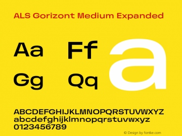 ALS Gorizont Medium Expanded Version 1.000;hotconv 1.0.109;makeotfexe 2.5.65596图片样张
