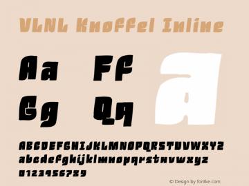 VLNL Knoffel Inline Version 1.000 Font Sample