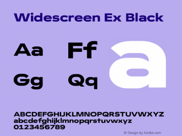 Widescreen Ex Black Version 1.000 Font Sample
