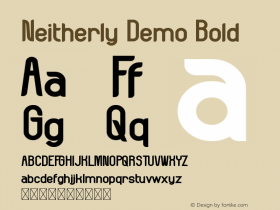 Neitherly Demo Bold Version 1.002;Fontself Maker 3.5.1图片样张