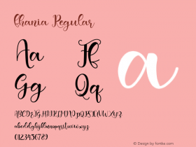 fhania Version 1.00;September 20, 2020;FontCreator 12.0.0.2545 64-bit Font Sample