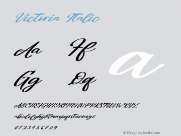 Victoria Italic Version 1.00;October 16, 2020;FontCreator 12.0.0.2563 64-bit图片样张