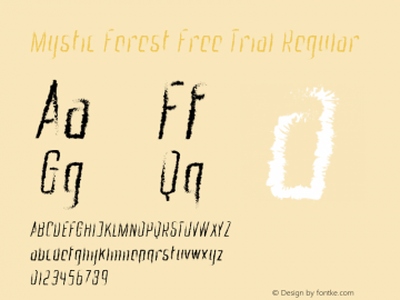 Mystic Forest Free Trial Version 1.00;November 1, 2020;FontCreator 13.0.0.2683 64-bit Font Sample