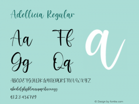 Adellicia Version 001.000 Font Sample